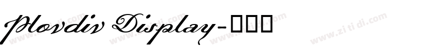 Plovdiv Display字体转换